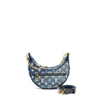 LOUIS VUITTON HALF-MOON LOOP BAGUETTE BAG DENIM BLUE GHW