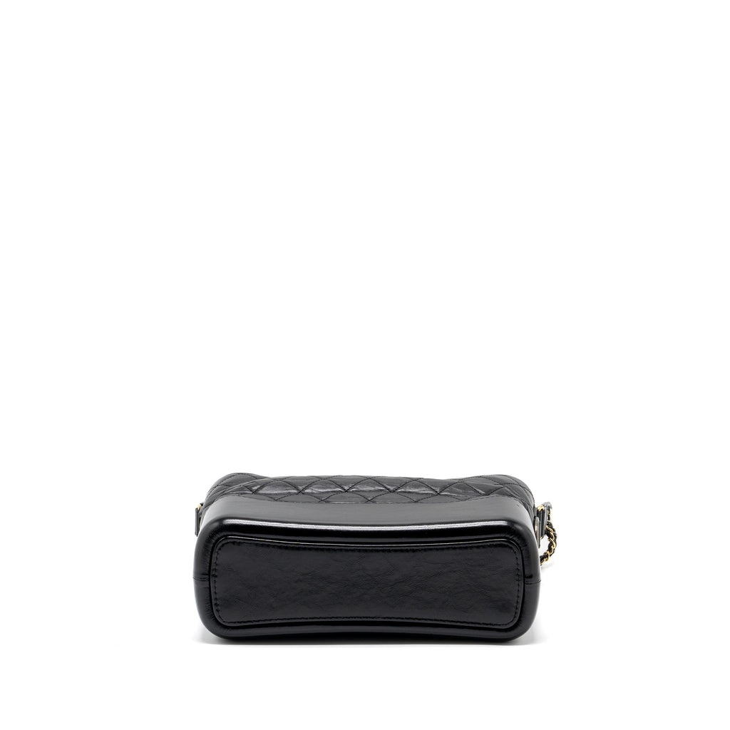 CHANEL LARGE GABRIELLE HOBO BAG AGED CALFSKIN BLACK MULTICOLOUR HARDWARE
