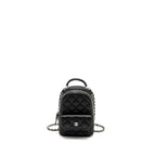 CHANEL 24P MINI BACKPACK/CROSSBODY BAG CAVIAR BLACK SHW (MICROCHIP)
