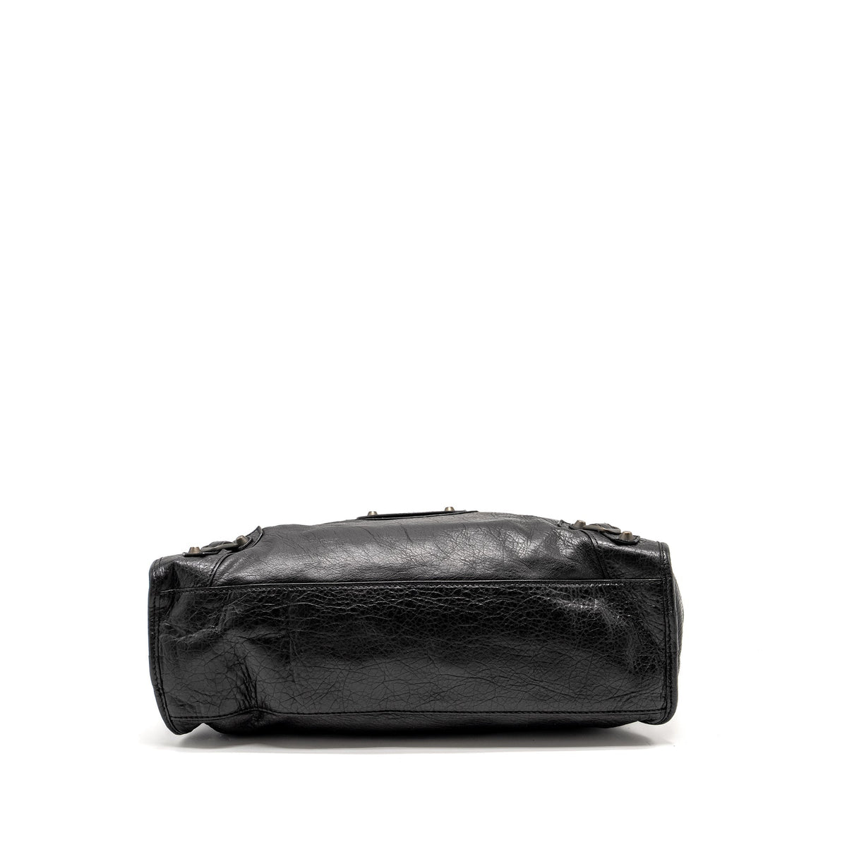 BALENCIAGA GIANT CITY BAG LEATHER BLACK RUTHENIUM HARDWARE