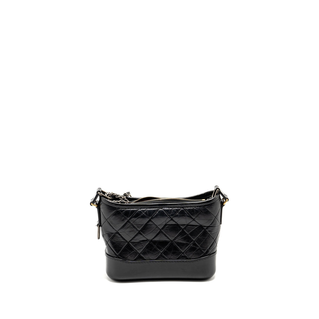 CHANEL SMALL GABRIELLE HOBO BAG CALFSKIN BLACK MULTICOLOUR HARDWARE