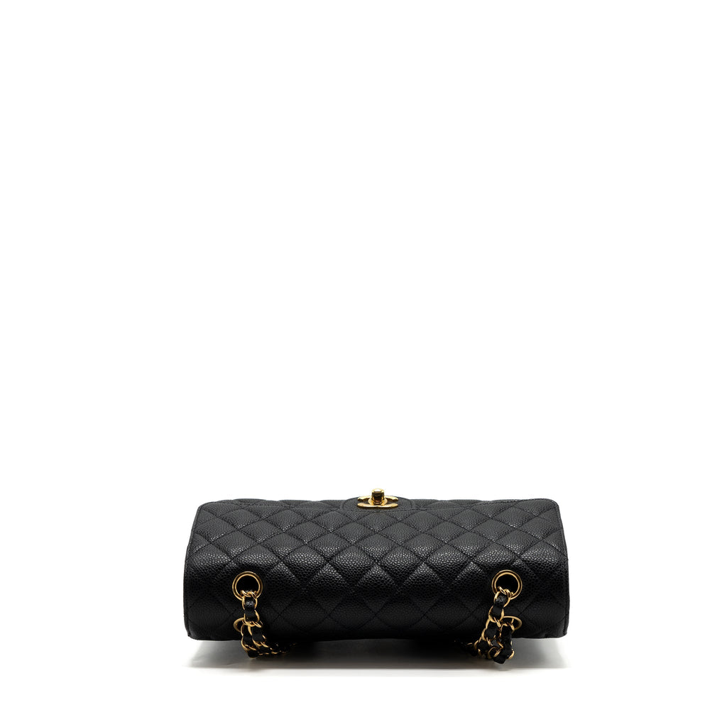 CHANEL MEDIUM CLASSIC DOUBLE FLAP BAG CAVIAR BLACK GHW(MICROCHIP)