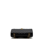 CHANEL MEDIUM CLASSIC DOUBLE FLAP BAG CAVIAR BLACK GHW(MICROCHIP)