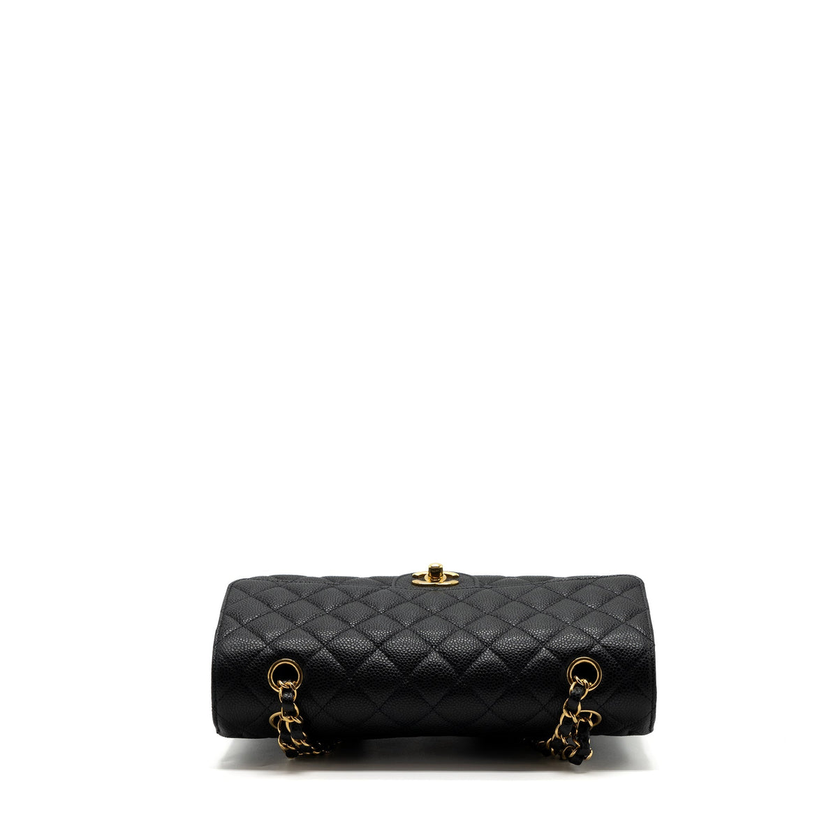 CHANEL MEDIUM CLASSIC DOUBLE FLAP BAG CAVIAR BLACK GHW(MICROCHIP)