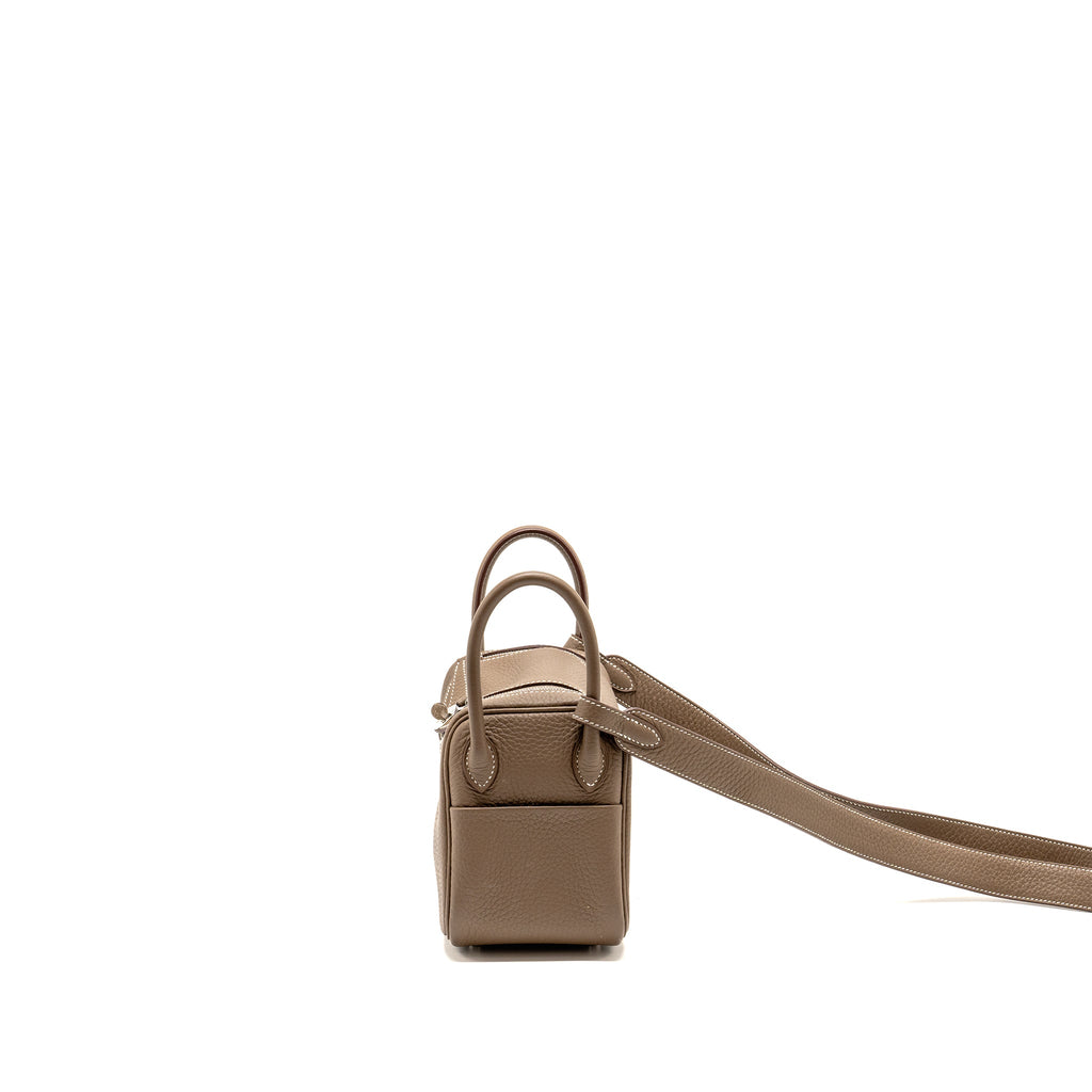 Hermes Mini Lindy Clemence Etoupe SHW