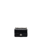 CHANEL MINI RECTANGULAR FLAP BAG LAMBSKIN BLACK SHW  (MICROCHIP)