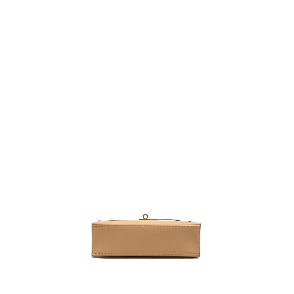 HERMES KELLY POCHETTE SWIFT 0M CHAI GHW