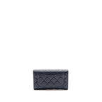 CHANEL CLASSIC FLAP LONG WALLET CAVIAR DARK BLUE SHW