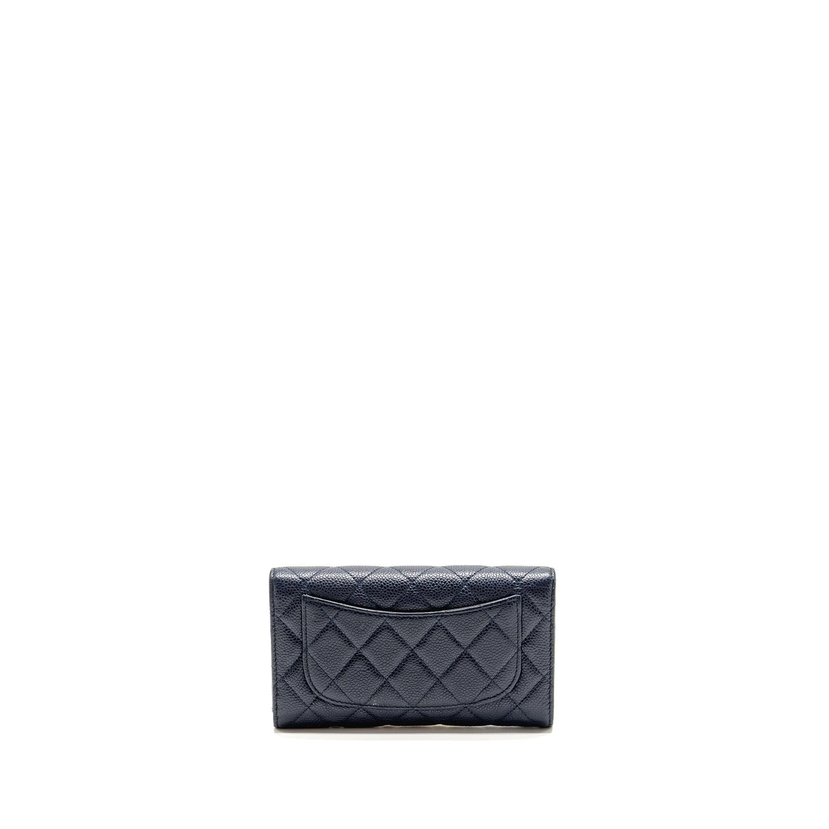 CHANEL CLASSIC FLAP LONG WALLET CAVIAR DARK BLUE SHW