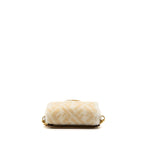 FENDI MINI BAGUETTE SHEEPSKIN BEIGE/ WHITE GHW
