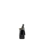 CHANEL TOP HANDLE MINI RECTANGULAR FLAP BAG LAMBSKIN BLACK LGHW (MICROCHIP)