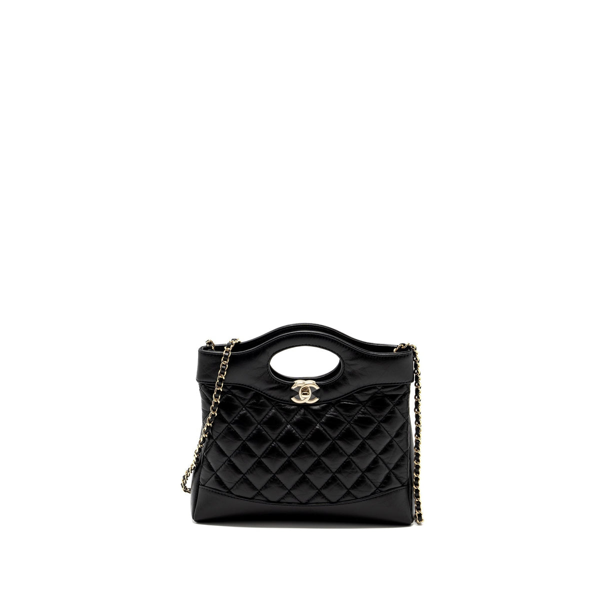 CHANEL 23A MINI 31 BAG CALFSKIN BLACK LGHW (MICROCHIP)