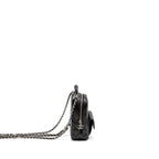 CHANEL 24P MINI BACKPACK/CROSSBODY BAG CAVIAR BLACK SHW (MICROCHIP)