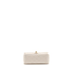 Chanel 26c Pearl Crush mini rectangular flap bag lambskin white GHW (microchip)