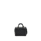 CHANEL 22B TOP HANDLE SMALL VANITY CASE CALFSKIN BLACK GHW(MICROCHIP)