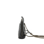 CHANEL 22A BACKPACK PATENT BLACK LGHW (MICROCHIP)