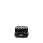 CHANEL MINI SQUARE FLAP BAG LAMBSKIN BLACK SHW (MICROCHIP)