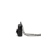 CHANEL 24P MINI BACKPACK/CROSSBODY BAG CAVIAR BLACK SHW (MICROCHIP)