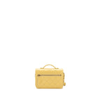 CHANEL MINI BUSINESS AFFINITY WALLET ON CHAIN CAVIAR YELLOW LGHW (MICROCHIP)