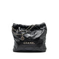 CHANEL MEDIUM 22 BAG CALFSKIN BLACK SHW (MICROCHIP)