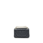 CHANEL 23K PEARL CRUSH MINI RECTANGULAR FLAP BAG LAMBSKIN DARK GREY GHW