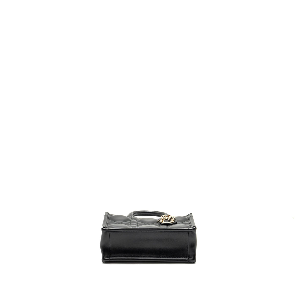 DIOR DIORAMOUR MINI DIOR BOOK TOTE MACROCANNAGE CALFKSIN BLACK LGHW