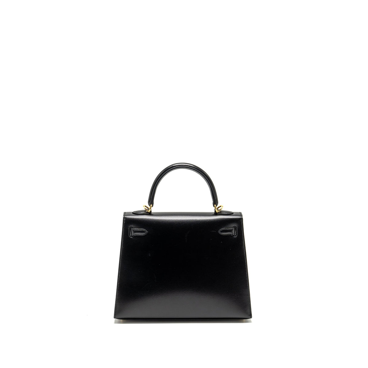 HERMES KELLY 25 BOX BLACK GHW