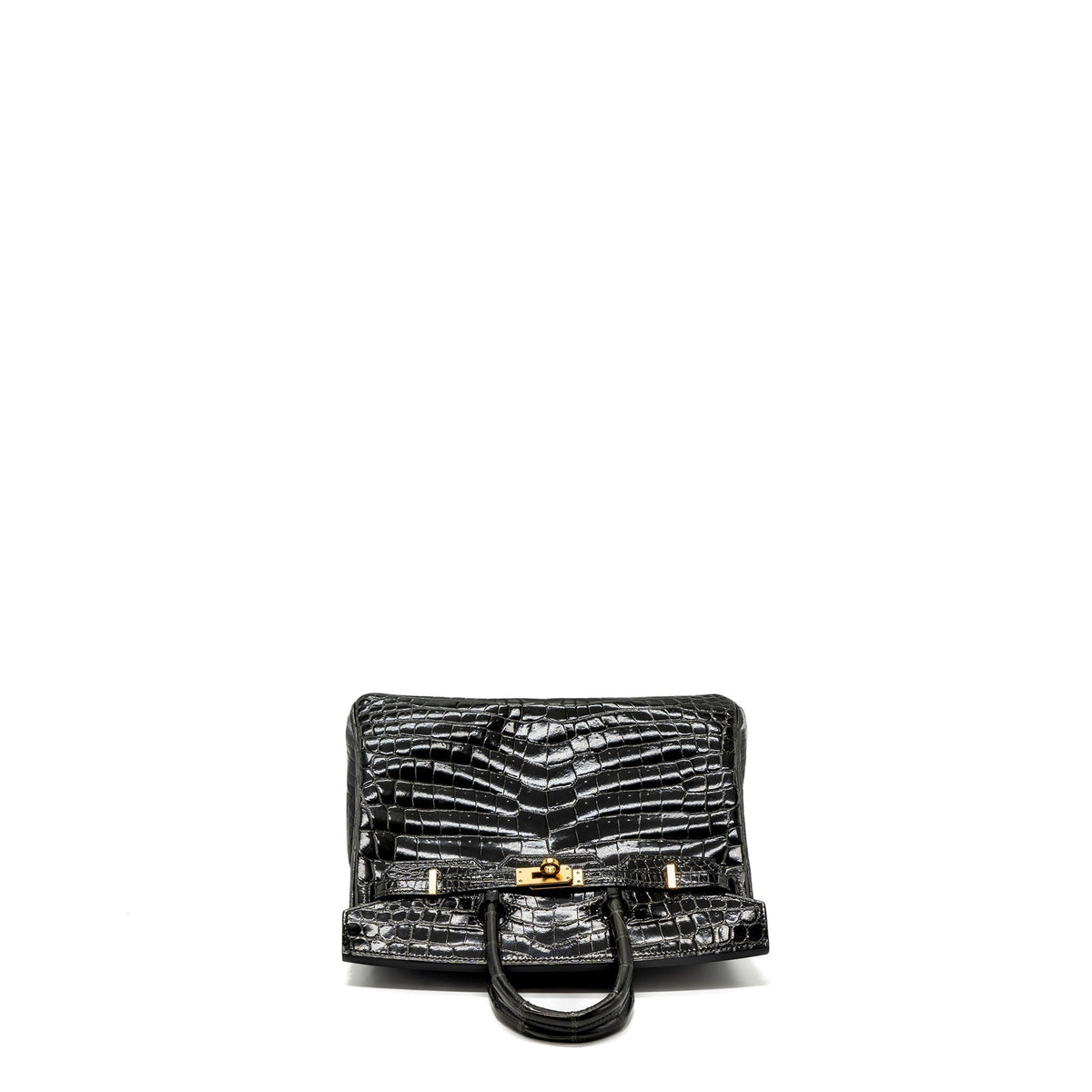 HERMES BIRKIN 25 SHINY CROCODILE NILOTICUS 88 GRAPHITE GHW