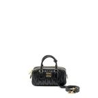 MIU MIU ARCADIE MATELASSE NAPPA BAG BLACK GHW