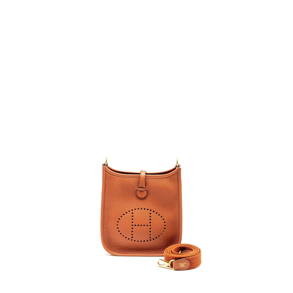 HERMES MINI EVELYNE CLEMENCE CUIVRE GHW