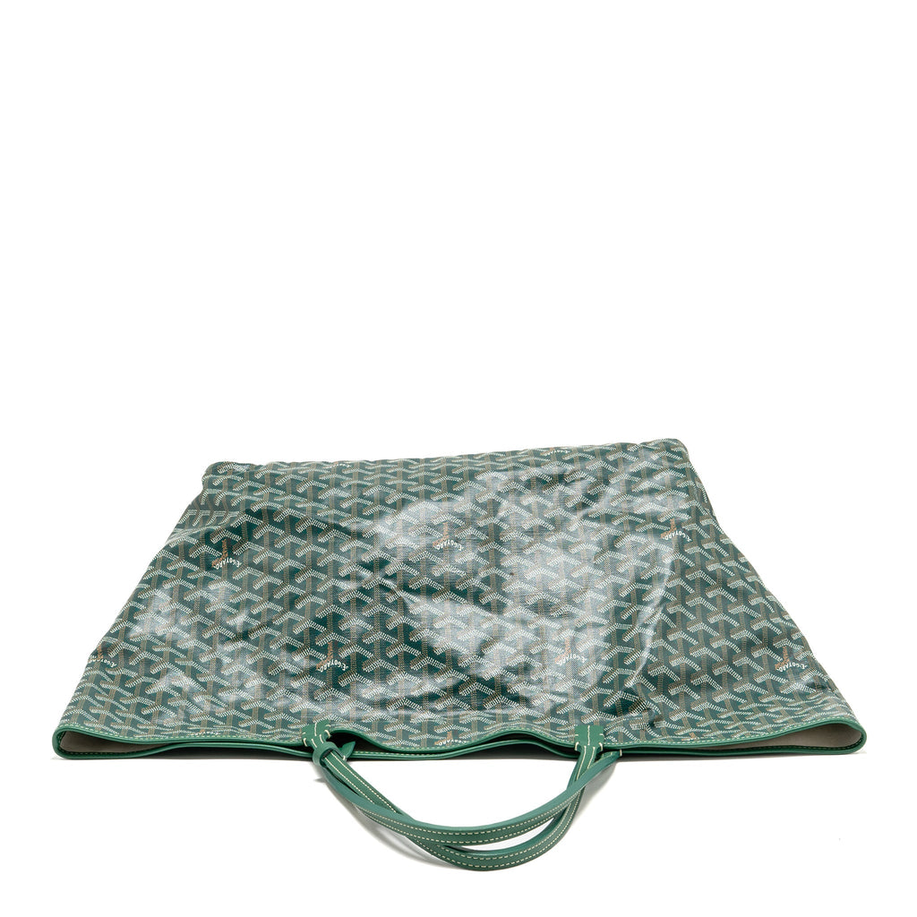 Goyard SAINT LOUIS GM TOTE BAG GOYARDINE CANVAS / CALFSKIN Green