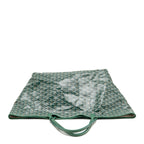 Goyard SAINT LOUIS GM TOTE BAG GOYARDINE CANVAS / CALFSKIN Green