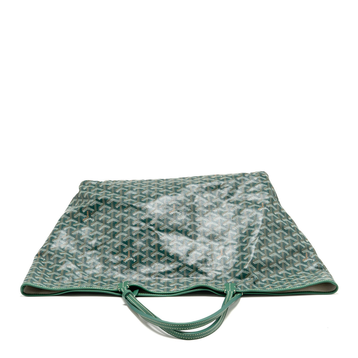 Goyard SAINT LOUIS GM TOTE BAG GOYARDINE CANVAS / CALFSKIN Green