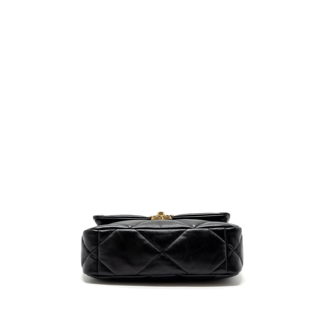 CHANEL SMALL 19 BAG LAMBSKIN BLACK MULTICOLOUR HARDWARE  (MICROCHIP)