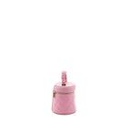 CHANEL TOP HANDLE ROUND VANITY CASE LAMBSKIN PINK LGHW