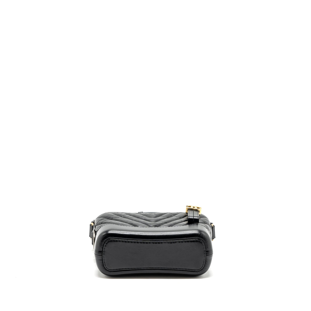 CHANEL SMALL GABRIELLE HOBO BAG CHEVRON AGED CALFSKIN BLACK MULTICOLOUR HARDWARE