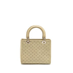 DIOR MEDIUM LADY DIOR LEATHER BEIGE SHW