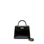 HERMES KELLY 25 BOX BLACK GHW