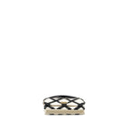 CHANEL 19 WALLET ON CHAIN FABRIC/CALFSKIN WHITE/BLACK MULTICOLOUR HARDWARE