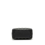 DIOR MEDIUM LADY DIOR ULTRAMATTE CANNAGE CALFSKIN SO BLACK