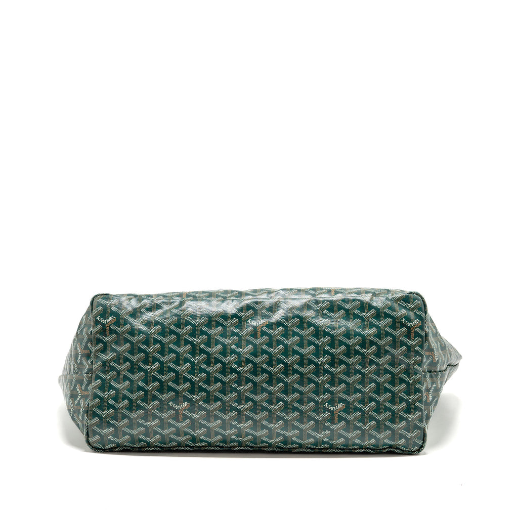 Goyard SAINT LOUIS GM TOTE BAG GOYARDINE CANVAS / CALFSKIN Green