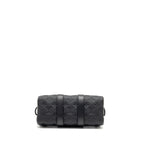 LOUIS VUITTON KEEPALL BANDOULIERE 25 MONOGRAM TAURILLON LEATHER BLACK WITH BLACK HARDWARE