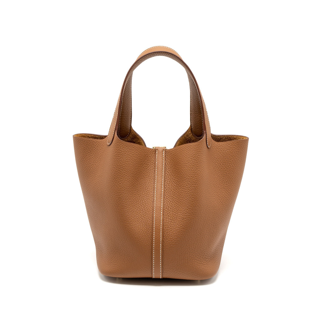 Hermes Picotin 22 Lock Bag Clemence Gold GHW