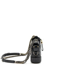 CHANEL SMALL GABRIELLE HOBO BAG CHEVRON AGED CALFSKIN BLACK MULTICOLOUR HARDWARE