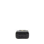 CHANEL TOP HANDLE LONG VANITY LAMBSKIN BLACK GHW(MICROCHIP)