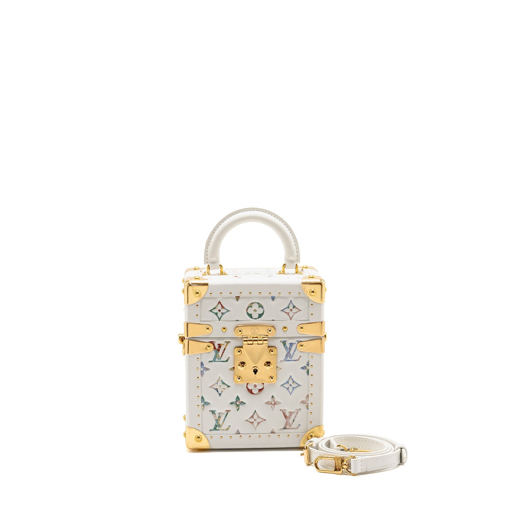 Louis Vuitton Camera Box leather cuir white GHW