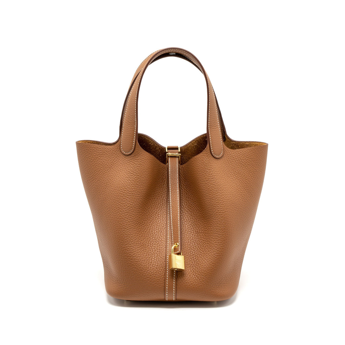 Hermes Picotin 22 Lock Bag Clemence Gold GHW