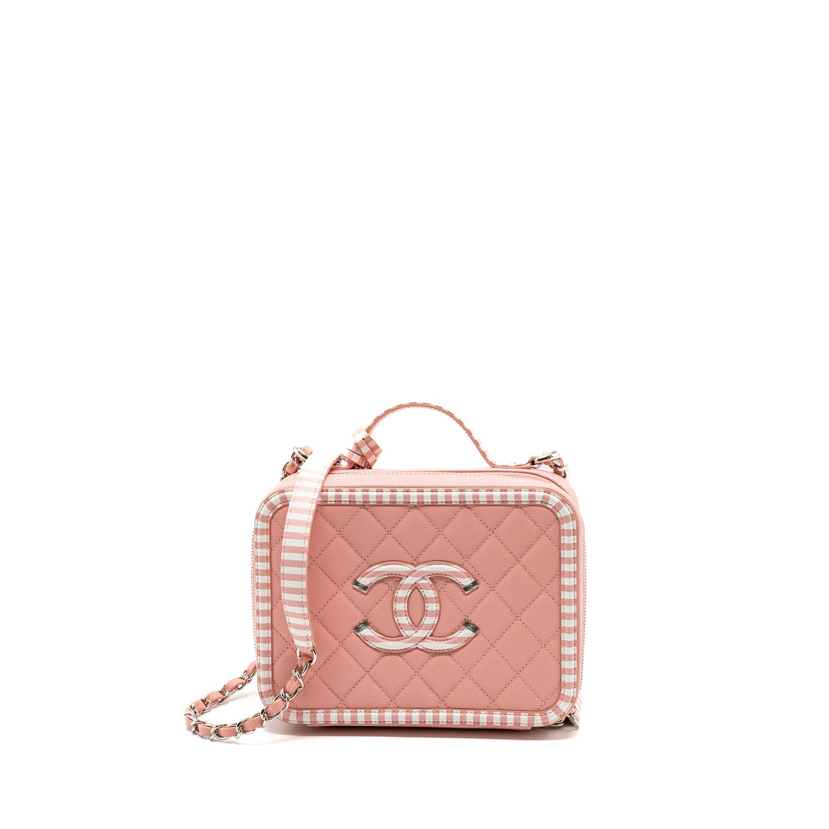 CHANEL MEDIUM FILIGREE VANITY CASE CAVIAR PINK MULTICOLOUR SHW