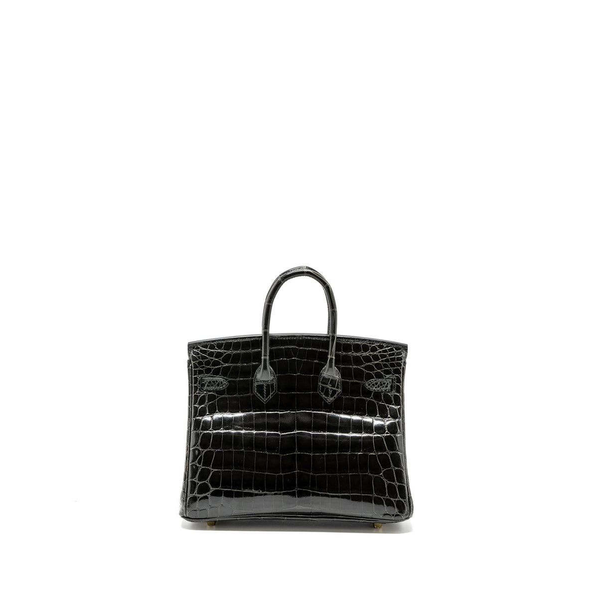 HERMES BIRKIN 25 SHINY CROCODILE NILOTICUS 88 GRAPHITE GHW