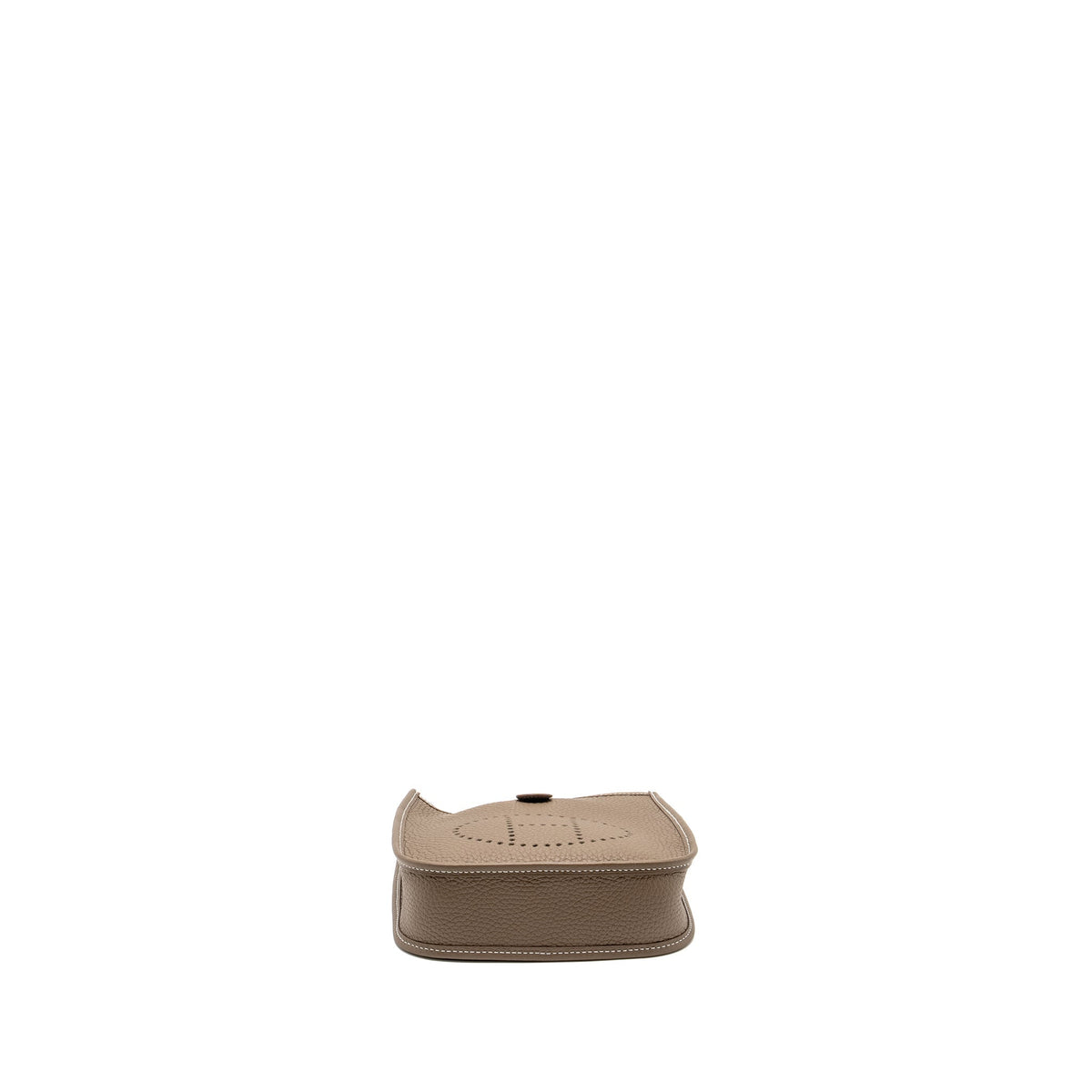HERMES Mini Evelyne Clemence Etoupe / Blue Nuit GHW